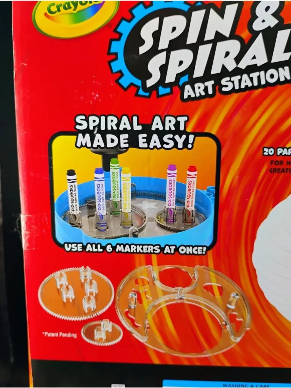 Crayola Spin & Spiral 2-In-1 Art Station Kid-Powered Fun